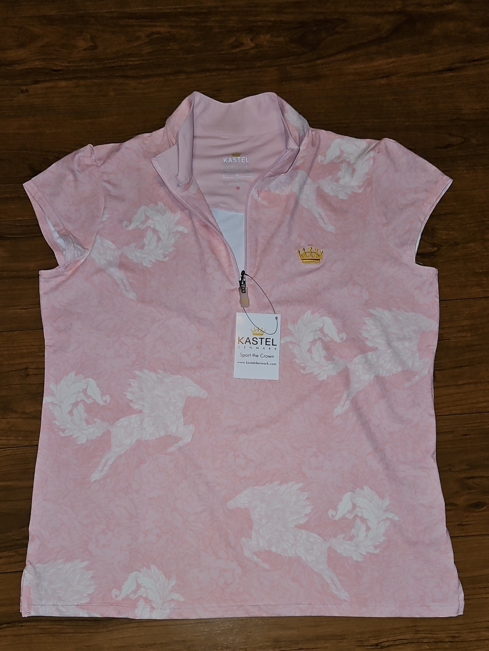 Kastel Sport Pink Printed Short Sleeve Polo